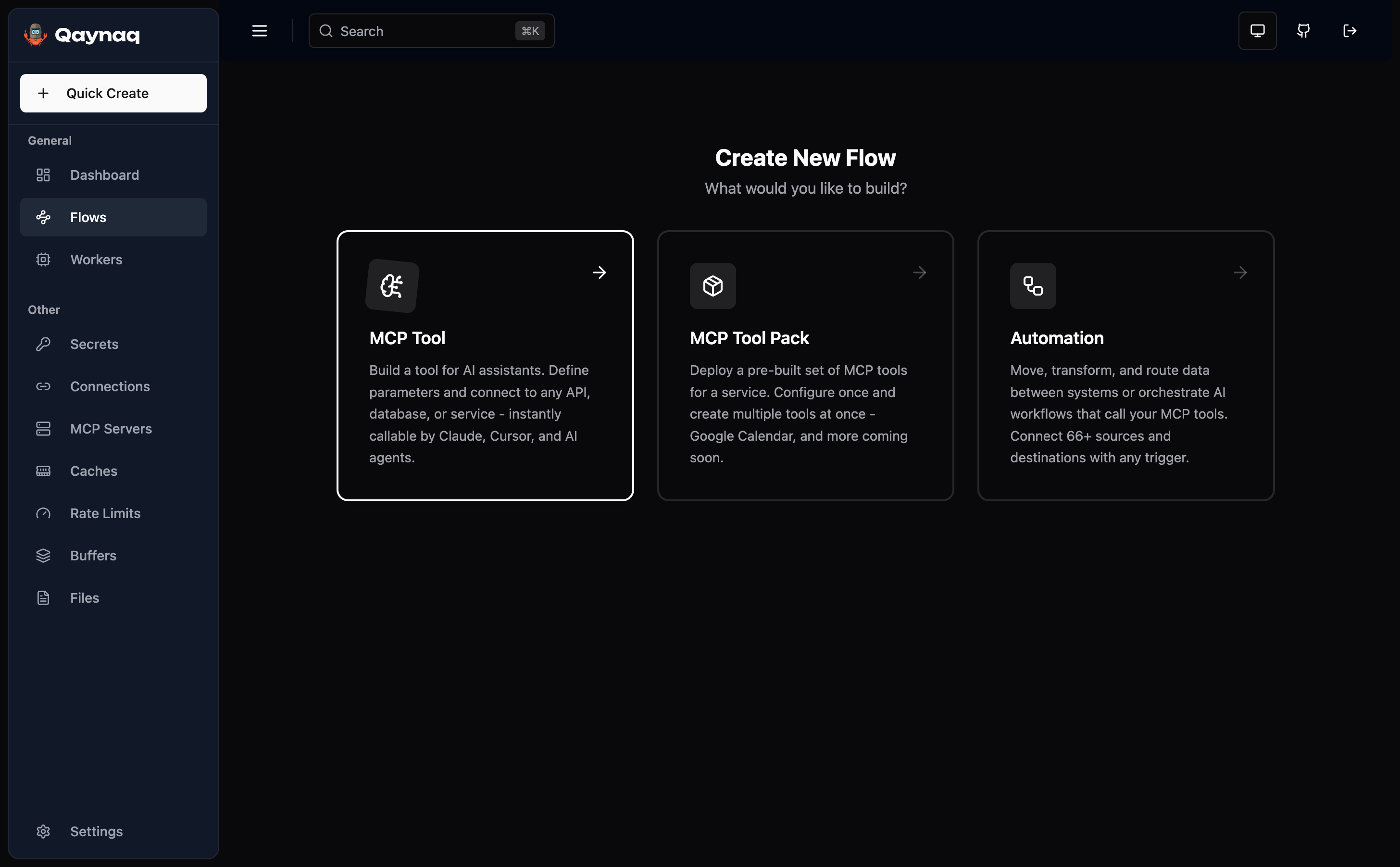 Create New Flow